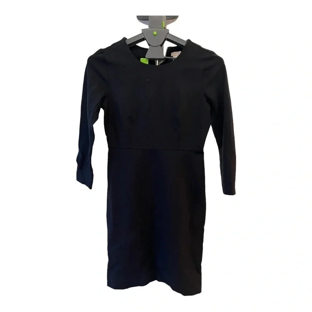 J crew black sheath dress Size 0 Good condition
